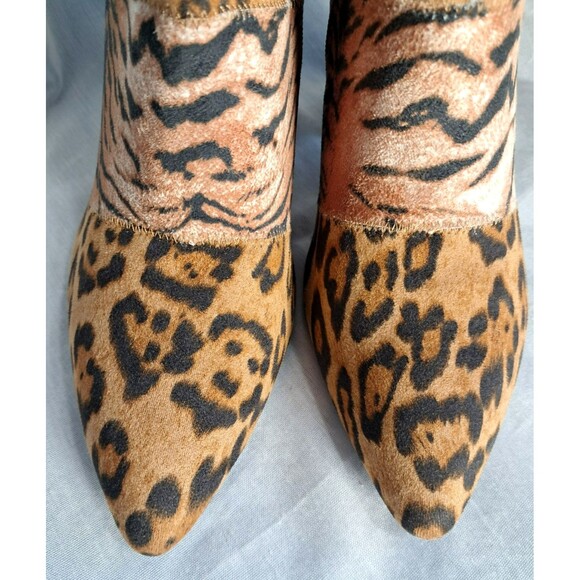 Shoe Republic LA Cheetah Leopard Animal Print Suede Boot Size 9 - Picture 7 of 12